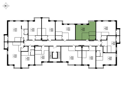 Квартира 64,3 м², 1-комнатная - изображение 1