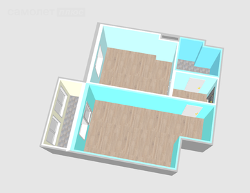 Квартира 35 м², 1-комнатная - изображение 2