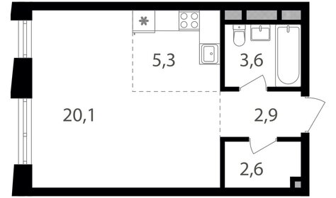 19,7 м², апартаменты-студия 5 020 500 ₽ - изображение 131