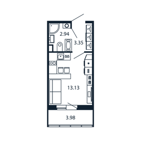 Квартира 19,2 м², студия - изображение 1