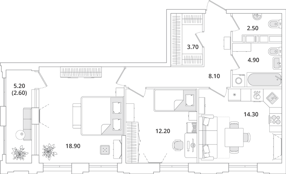 67,2 м², 2-комнатная квартира 15 459 409 ₽ - изображение 30