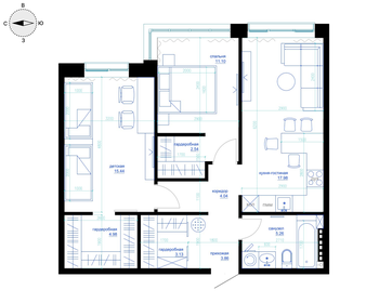 30,7 м², 1-комнатная квартира 4 700 000 ₽ - изображение 120