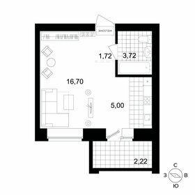 Квартира 27,4 м², 1-комнатная - изображение 1