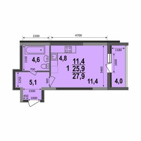 Квартира 27,9 м², студия - изображение 1