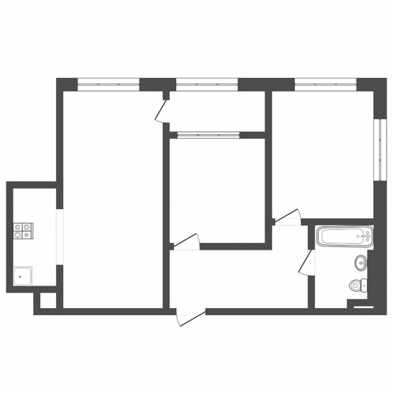 52,5 м², 2-комнатная квартира 7 050 000 ₽ - изображение 1