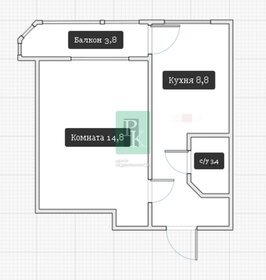 Квартира 35,3 м², 1-комнатная - изображение 1