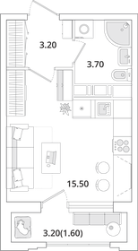 21,2 м², квартира-студия 6 800 000 ₽ - изображение 144