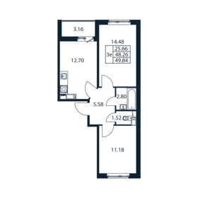 50,7 м², 2-комнатная квартира 7 750 000 ₽ - изображение 21