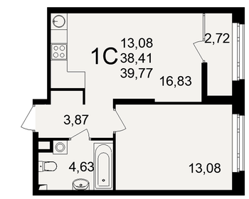 38,1 м², 1-комнатная квартира 4 109 400 ₽ - изображение 17