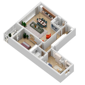 Снять квартиру с большой кухней и с лоджией в Калуге - изображение 18