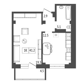 36,8 м², квартира-студия 4 290 000 ₽ - изображение 55