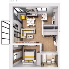 Квартира 58 м², 2-комнатная - изображение 2