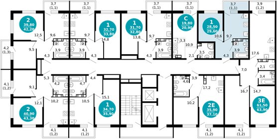 29,7 м², апартаменты-студия 16 200 000 ₽ - изображение 119