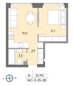 36,3 м², 1-комнатная квартира 14 025 920 ₽ - изображение 49