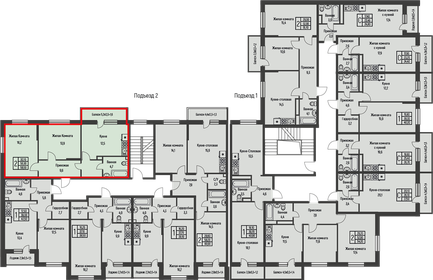 58,8 м², 2-комнатная квартира 6 350 400 ₽ - изображение 63