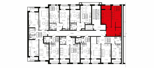 46,5 м², 1-комнатная квартира 5 346 350 ₽ - изображение 48