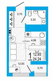 Квартира 24,6 м², 1-комнатная - изображение 1