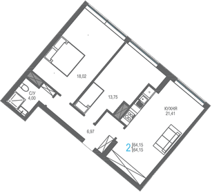 61,2 м², 2-комнатная квартира 18 500 000 ₽ - изображение 53