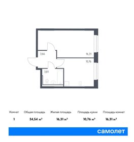 34,6 м², 1-комнатная квартира 10 047 633 ₽ - изображение 11