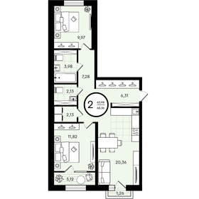 122,2 м², 2-комнатная квартира 14 850 000 ₽ - изображение 40