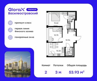 Квартира 53,9 м², 2-комнатная - изображение 1