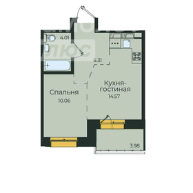 Квартира 38,9 м², 2-комнатная - изображение 1