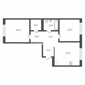 Квартира 74 м², 2-комнатная - изображение 1