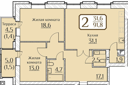 98 м², 2-комнатная квартира 13 426 000 ₽ - изображение 11