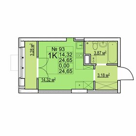 22 м², квартира-студия 3 400 000 ₽ - изображение 76