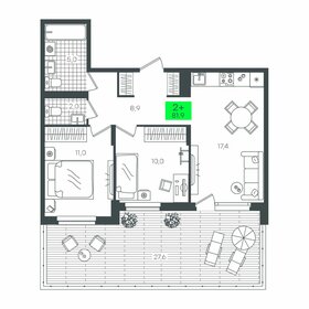 116 м², 2-комнатная квартира 11 500 000 ₽ - изображение 68