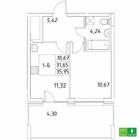 38,6 м², 1-комнатная квартира 10 570 716 ₽ - изображение 24