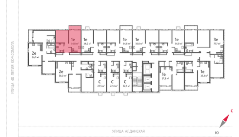 60,2 м², 2-комнатная квартира 6 977 180 ₽ - изображение 18