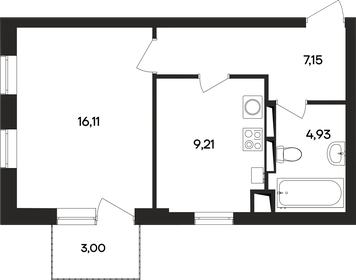 42,5 м², 1-комнатные апартаменты 12 804 544 ₽ - изображение 11
