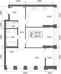 70,6 м², 2-комнатная квартира 11 360 000 ₽ - изображение 38