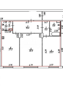 Квартира 113,6 м², 2-комнатная - изображение 1