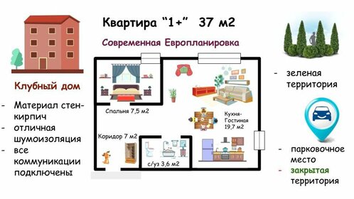 17,3 м², 1-комнатная квартира 3 250 000 ₽ - изображение 101