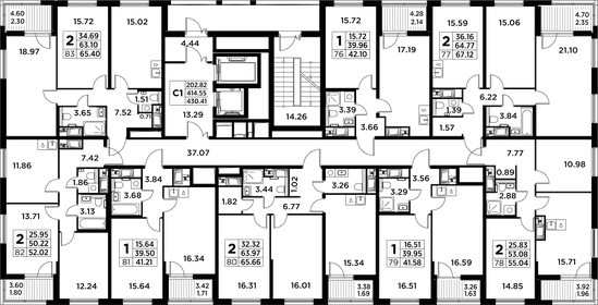 63,2 м², 2-комнатная квартира 24 000 000 ₽ - изображение 61