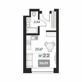 28 м², квартира-студия 5 000 000 ₽ - изображение 28