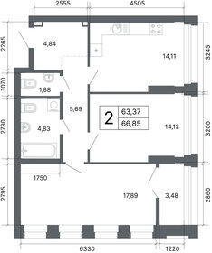 70,6 м², 2-комнатная квартира 11 360 000 ₽ - изображение 63