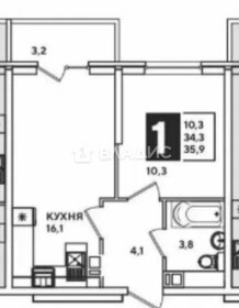 Квартира 42,6 м², 1-комнатная - изображение 1