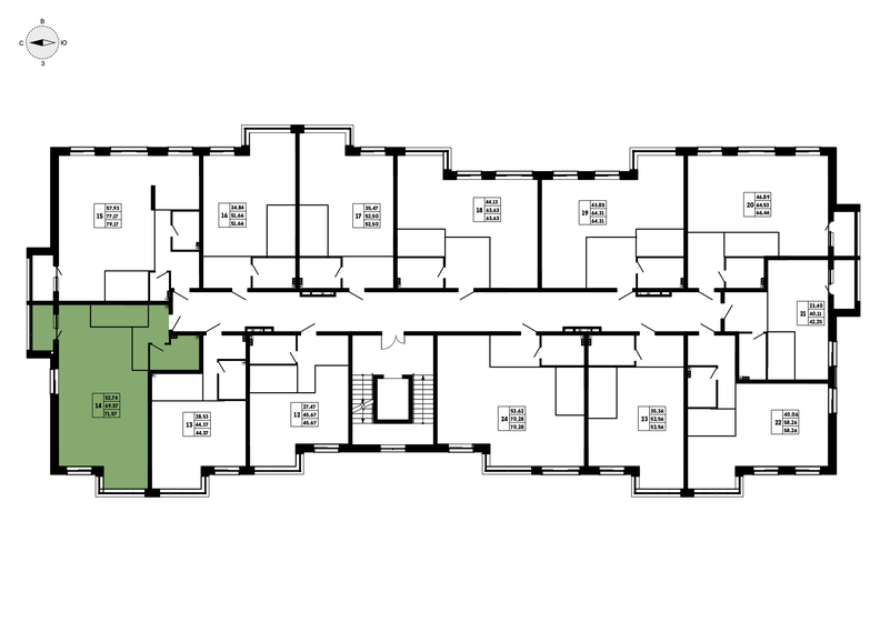 69,6 м², 1-комнатная квартира 9 809 370 ₽ - изображение 1