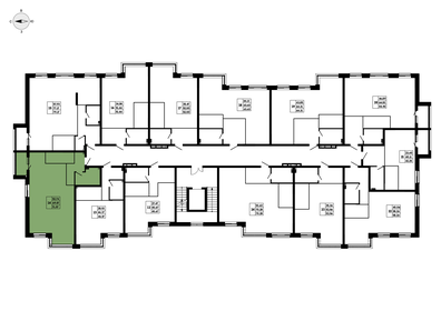 Квартира 69,6 м², 1-комнатная - изображение 1