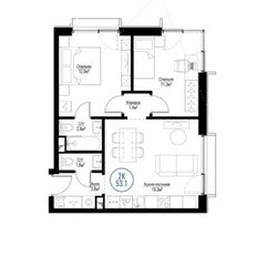 Квартира 53,1 м², 2-комнатная - изображение 3