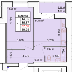 Квартира 37,6 м², 1-комнатная - изображение 2