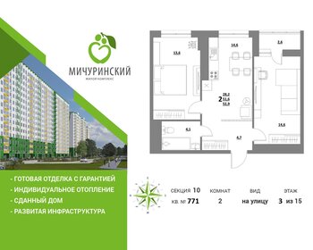 Квартира 52,6 м², 2-комнатная - изображение 1