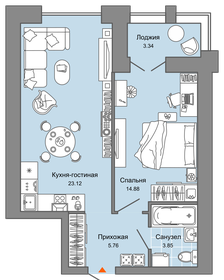 55,5 м², 2-комнатная квартира 6 700 000 ₽ - изображение 95