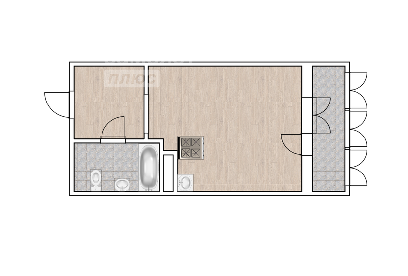 21,9 м², квартира-студия 3 000 000 ₽ - изображение 1
