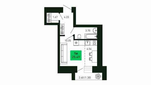 26,5 м², квартира-студия 2 568 560 ₽ - изображение 47