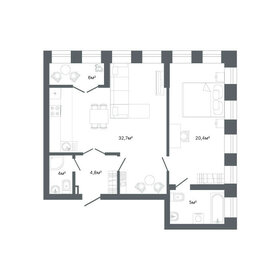 Квартира 69,6 м², 2-комнатная - изображение 2