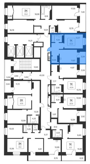 41 м², 1-комнатная квартира 6 600 000 ₽ - изображение 1